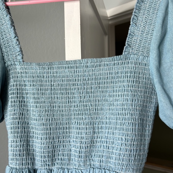 Blue Crush Smocked Denim Dress - Picture 2 of 4